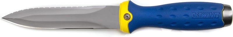 Estwing 5.5-inch Fixed Blade Double-Edged Duct Knife, Serrated Edge, Steel Pommel Cap, Cuts and Forms Mineral Wool Insulation, Duct Board, and Flexible Ducting - Image 3